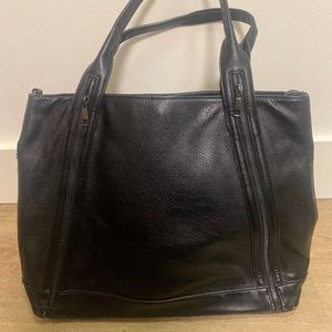 Black leather purse